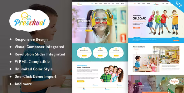 Preschool – Nurseries Kindergarten WordPress Theme