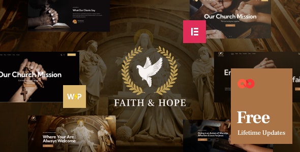 Faith  Hope | A Modern Church  Religion Non-Profit WordPress Theme