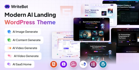 Writebot – AI Startup WordPress theme