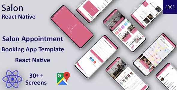 Multi Salon Android App Template + Multi Salon iOS App Template | React Native