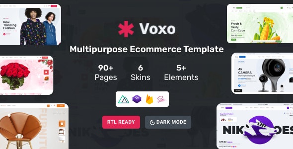 Voxo – Multipurpose Vue Js Ecommerce Template Admin + Email + Invoice Template