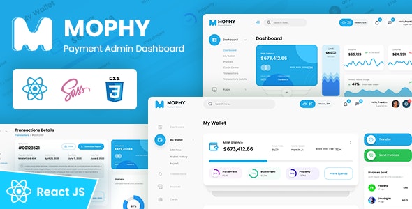 MOPHY – Payment React Redux Admin Dashboard Template