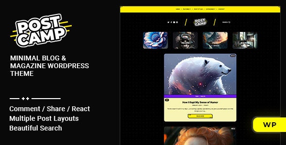 Postcamp – Personal Blog  Magazine WordPress Theme