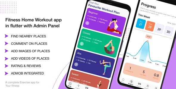 Fitness Home Workout App In Flutter With Admin Panel