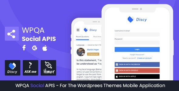 WPQA Social Login APIs – Addon For The WordPress Themes