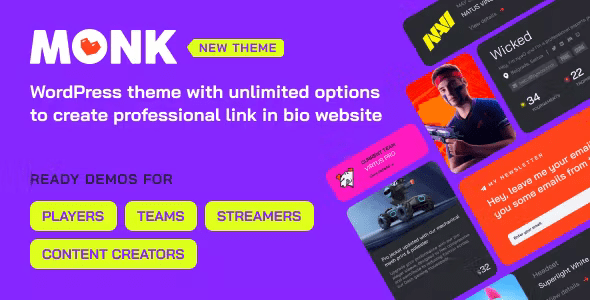 Monk – Multi-Purpose Esports WordPress Theme