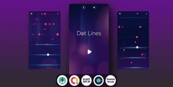 Dot Lines Android Game with Admob Ads + reward video + Android Studio + ready to publish