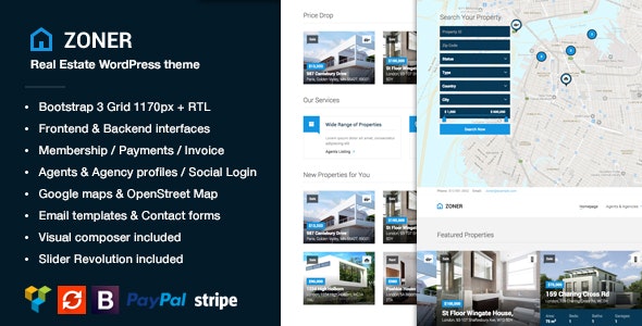 Zoner – Real Estate WordPress Theme