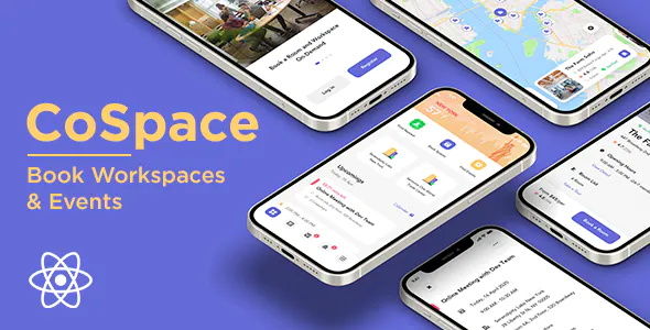 CoSpace – Coworking Booking React Native App Template