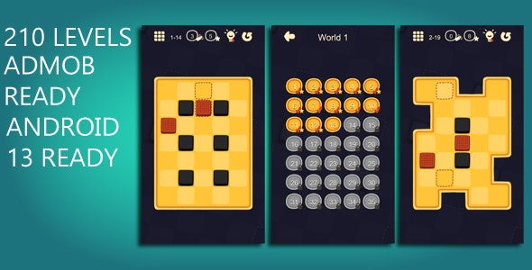 Move The Block Deluxe Unity Complete Project(210 Levels))