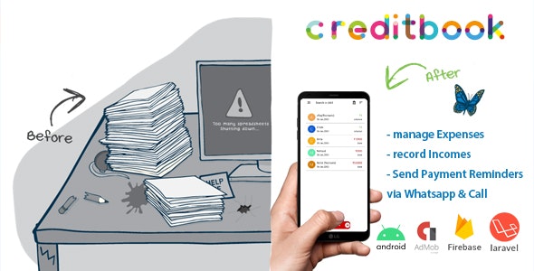 CreditBook | Start Online Credit Android App | PHP Backend