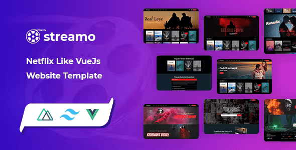 Streamo – Netflix Like VueJs Website Template