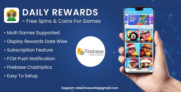 Daily Rewards – Free Spins  Coins For Games