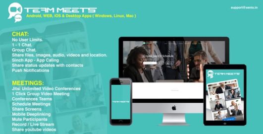 MeetsPro Android, iOS and Web – Realtime Chat, Video Calls & Video Conferences