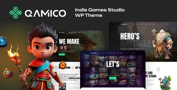 Qamico – Indie Games Studio WordPress Theme