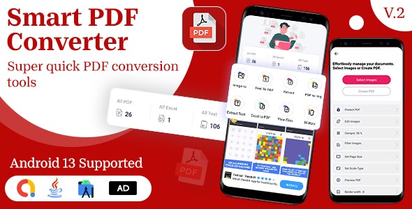 PDF Converter – PDF Tools Android App + Admob Ads