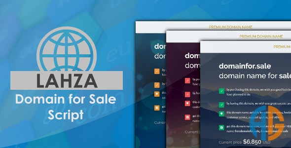 Lahza – Domain For Sale Script 2.0.0