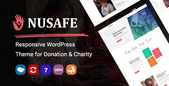 Nusafe | Responsive WordPress Theme for Donation  Charity