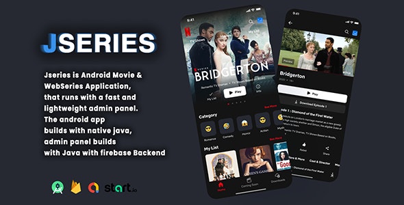 Jseries – Movie  Web Series With Firebase backend – Netflix Clone