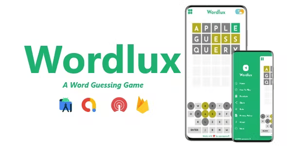 Wordlux – A Word Guessing Game App | ADMOB, FIREBASE, ONESIGNAL