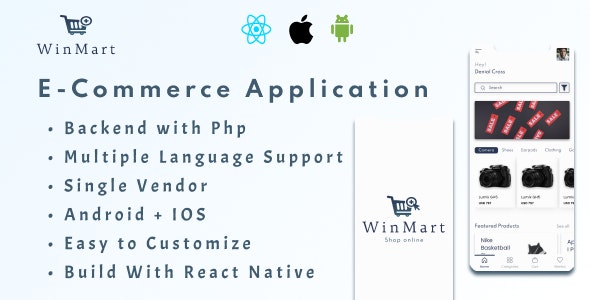 [PRE-BOOKING SALE] Winmart – E-Commerce Application(Android + IOS) + Admin Panel