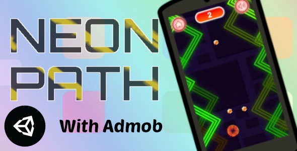 Neon Path Colorful Game | Unity Project With Admob Ad for Android and iOS