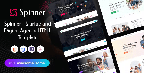 Spinner – Startup and Digital Agency HTML Template