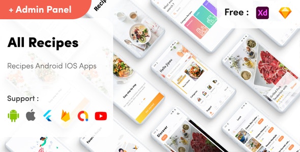 Recipe App – Ultimate Recipes App flutter 3.0 Cooking app Android and IOS