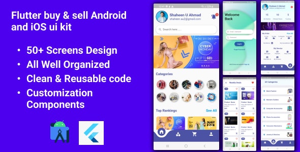 Buy and Sell Flutter Ecommerce Ui Kit