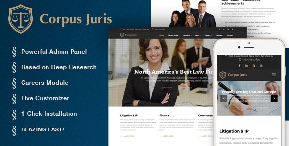 Corpus Juris – Law Firm and Consultation WordPress Theme