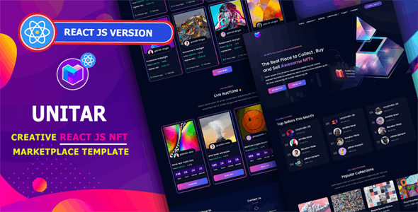 Unitar – React NFT Marketplace Template