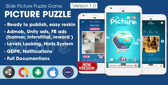 Slide Picture Puzzle – Unity Complete Project