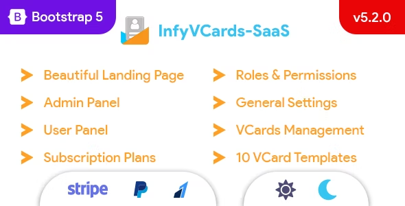 InfyVCards-SaaS – Multi User Business Card Builder SaaS – VCards  6.6.0