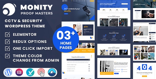 Monity – CCTV  Security WordPress Theme