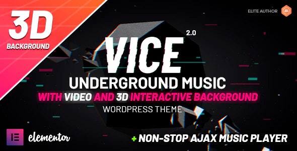 Vice: Underground Music Elementor WordPress Theme