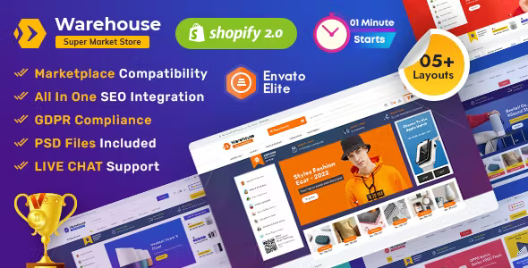 Warehouse – Advanced Shopify 2.0 Multi-purpose Mega Electronics Store