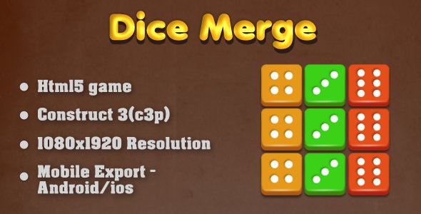 Dice Merge (HTML5 Game + Construct 3)