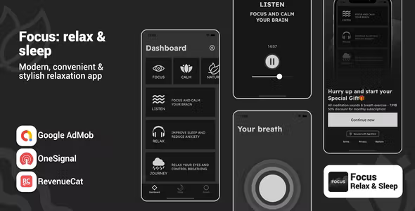 Focus: relax & sleep – Full iOS App