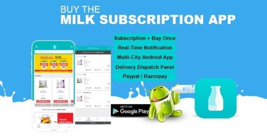 Milk, Water & Vegetable Subscription Android App | Wallet based Model like Milkbasket