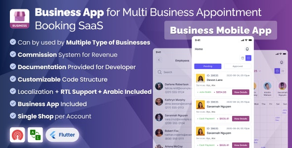 Business App Shop App (Flutter) for Multi Business Appointment Booking SaaS Marketplace System 5.0.0