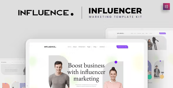 Influence – Influencer Marketing Agency Elementor Template Kit