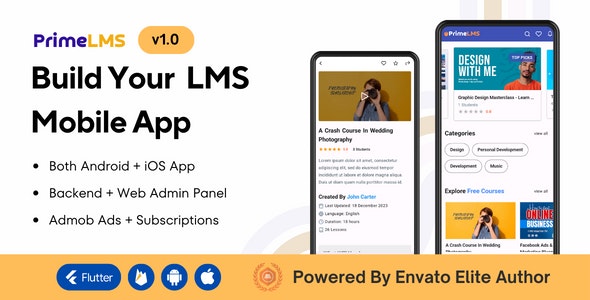 Prime LMS – Online Course Learning Flutter Mobile App 1.0.3