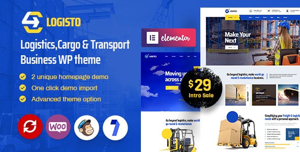 Logisto – Logistic and Cargo WordPress Theme + RTL 3.3