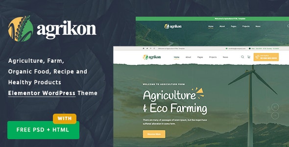 Agrikon – Organic Food  Agriculture WooCommerce Theme 1.2.3