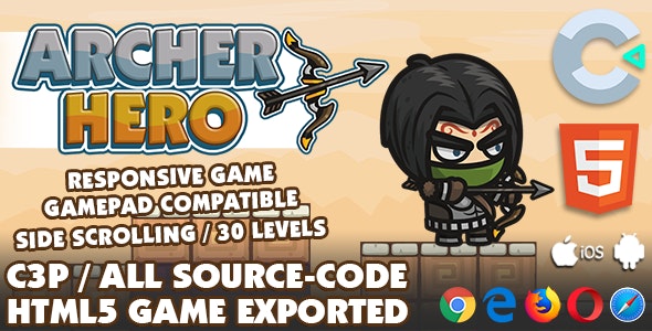 Archer Hero HTML5 Game – With Construct 3 All Source-code