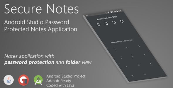 Notes – Password Protected Notes Application | Android Studio