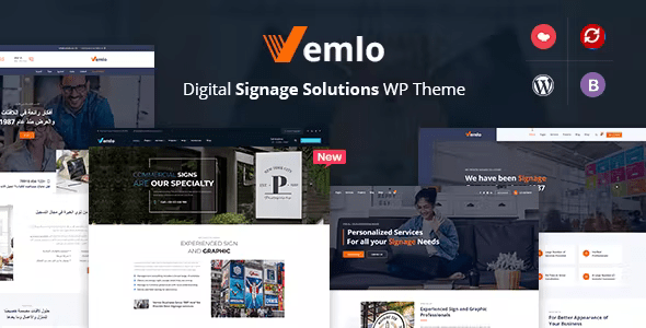 Vemlo – Digital Signage Services WordPress Theme