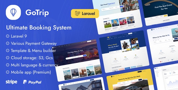 GoTrip – Laravel Booking System 1.5.0