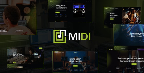 Midi – Sound  Music Production WordPress Theme