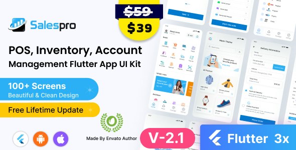 SalesPro -Flutter POS  Inventory Account  UI Kit